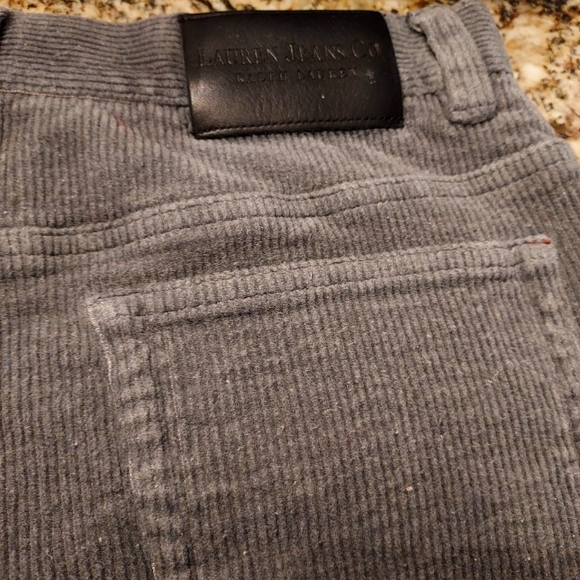 Lauren Jeans Co. by Ralph Lauren Grey Brushed Corduroy Jeans. - Picture 6 of 12